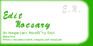 edit mocsary business card